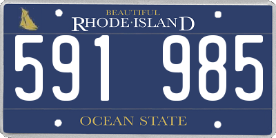 RI license plate 591985