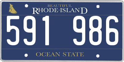 RI license plate 591986