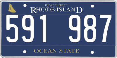 RI license plate 591987