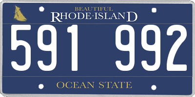 RI license plate 591992