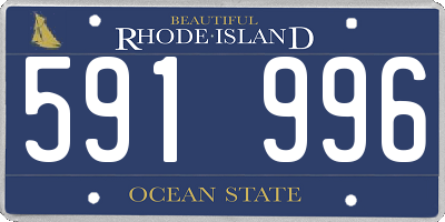 RI license plate 591996
