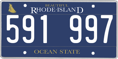 RI license plate 591997
