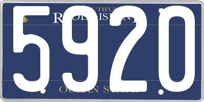 RI license plate 5920