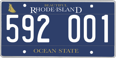 RI license plate 592001