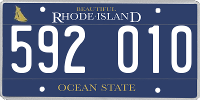 RI license plate 592010