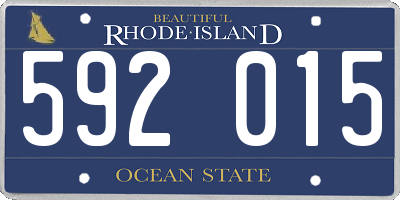 RI license plate 592015