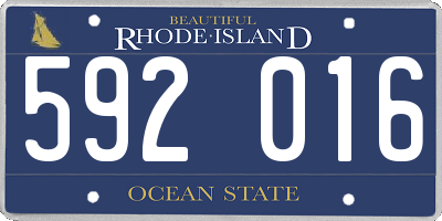 RI license plate 592016