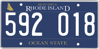 RI license plate 592018
