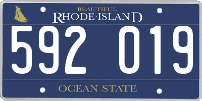 RI license plate 592019