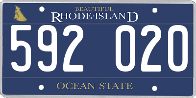 RI license plate 592020