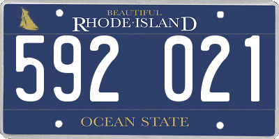 RI license plate 592021