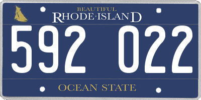 RI license plate 592022