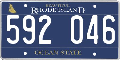 RI license plate 592046