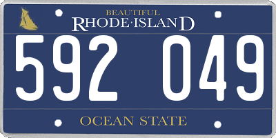 RI license plate 592049