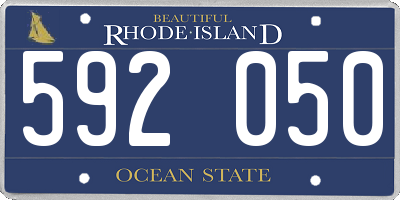 RI license plate 592050