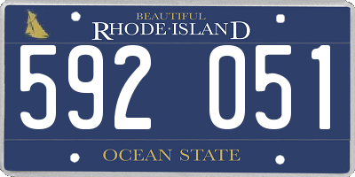 RI license plate 592051