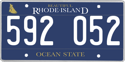 RI license plate 592052