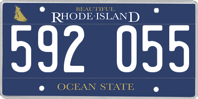 RI license plate 592055