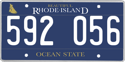 RI license plate 592056