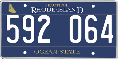 RI license plate 592064