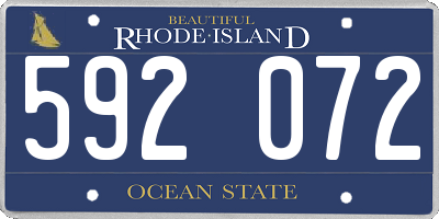 RI license plate 592072