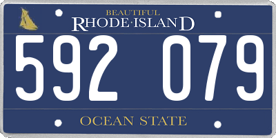 RI license plate 592079