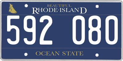 RI license plate 592080