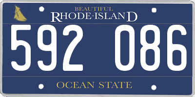 RI license plate 592086