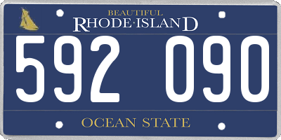 RI license plate 592090