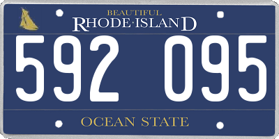 RI license plate 592095