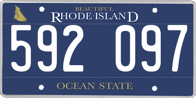 RI license plate 592097