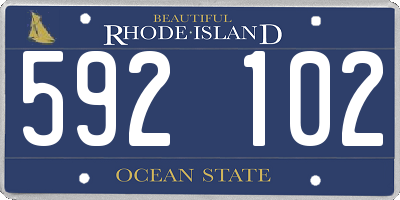 RI license plate 592102