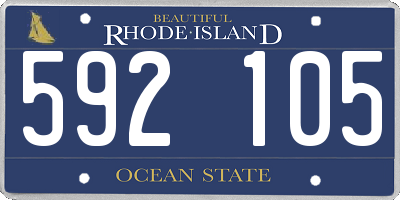 RI license plate 592105