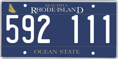 RI license plate 592111