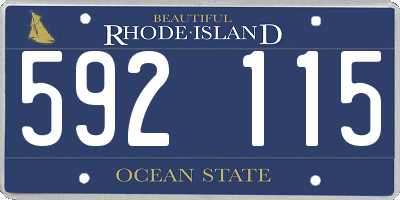RI license plate 592115