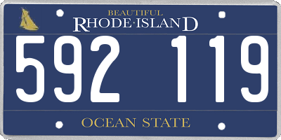 RI license plate 592119