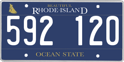 RI license plate 592120