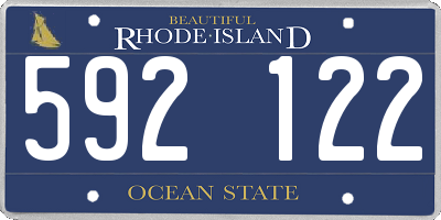 RI license plate 592122