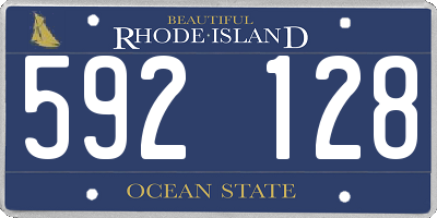 RI license plate 592128