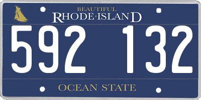 RI license plate 592132