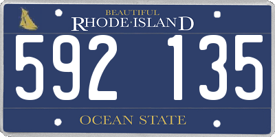 RI license plate 592135