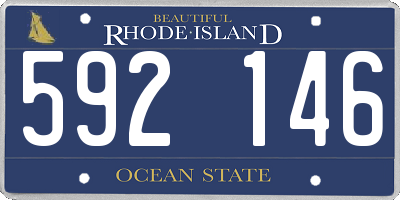 RI license plate 592146