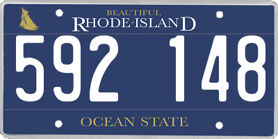RI license plate 592148