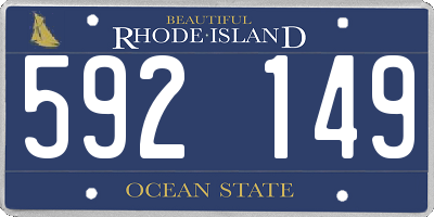 RI license plate 592149
