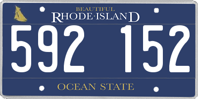 RI license plate 592152