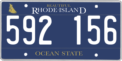 RI license plate 592156