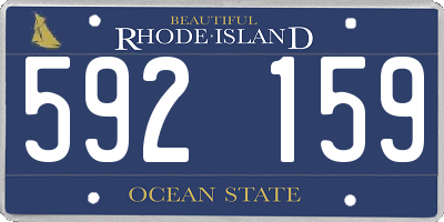RI license plate 592159