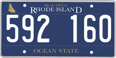 RI license plate 592160
