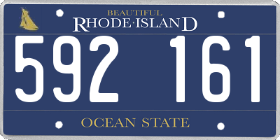 RI license plate 592161
