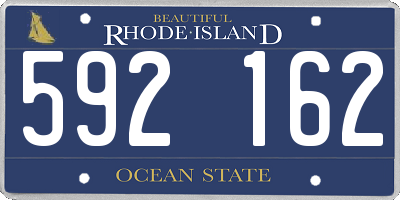 RI license plate 592162